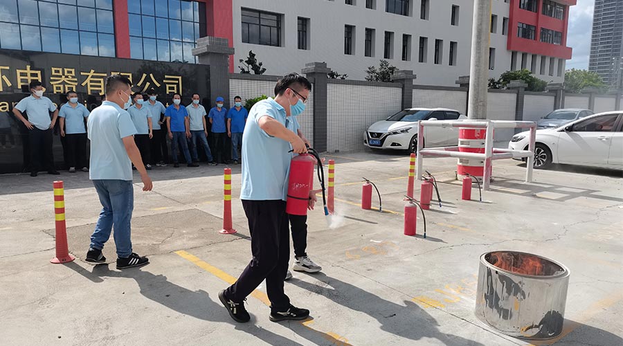 安全生產(chǎn)不松懈！金環(huán)電器開(kāi)展消防應急救援演練