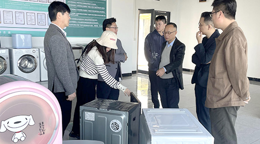 再續前緣！客戶(hù)遠道而來(lái)到訪(fǎng)金環(huán)電器洽談滾筒干衣機合作