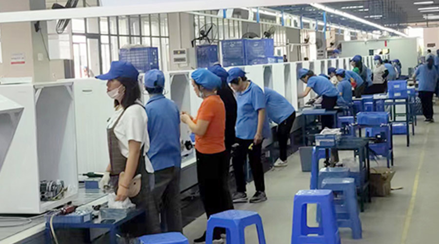 生產(chǎn)實(shí)況！金環(huán)電器開(kāi)展客戶(hù)TCL滾筒衣服烘干機生產(chǎn)